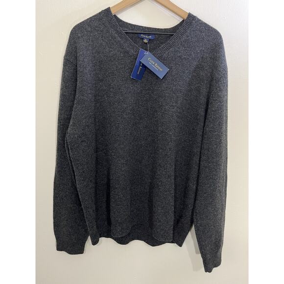 100% Lambswool Minimal Classic Preppy Quiet Luxe Sweater XL Layer Coastal Grunge - Picture 1 of 15